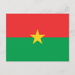 Postal de bandera de Burkina Faso
