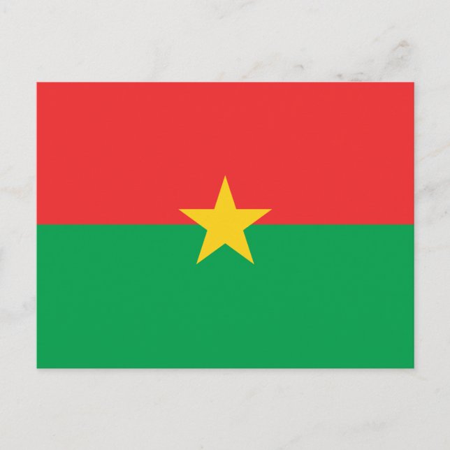 Postal de bandera de Burkina Faso (Anverso)