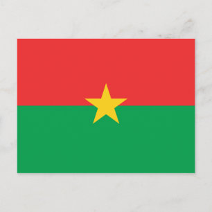 Postal de bandera de Burkina Faso
