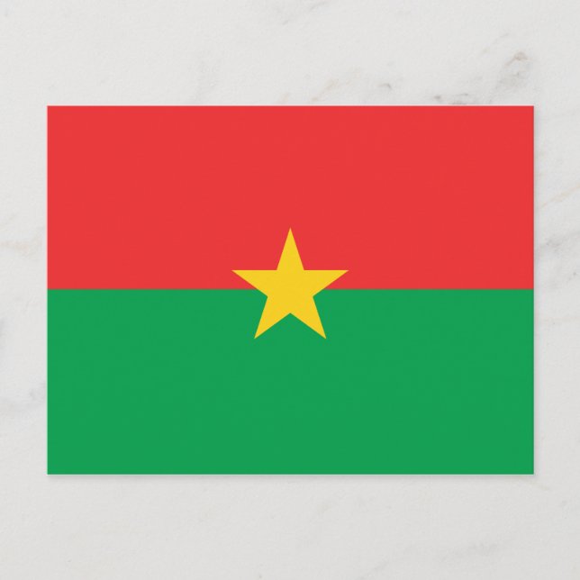 Postal de bandera de Burkina Faso (Anverso)