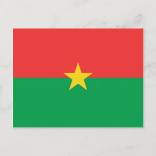 Postal de bandera de Burkina Faso