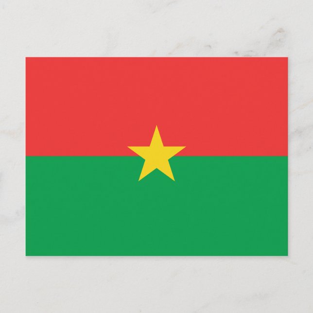 Postal de bandera de Burkina Faso (Anverso)