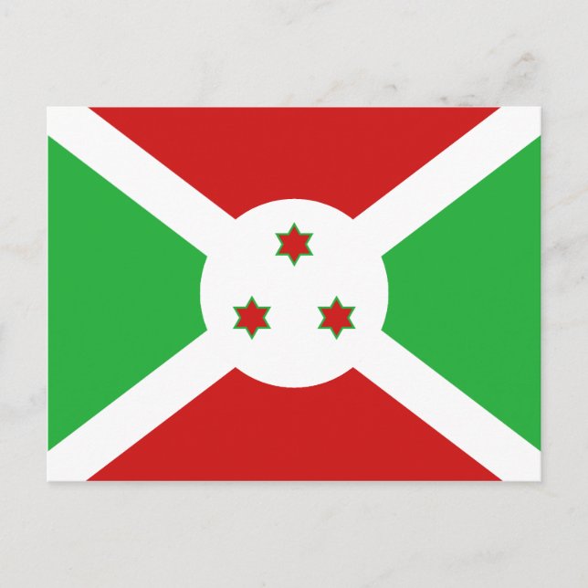 Postal de bandera de Burundi (Anverso)