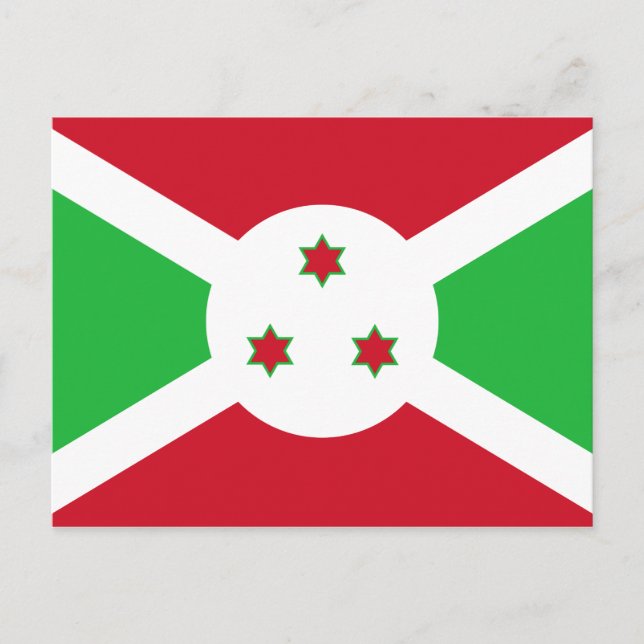 Postal de bandera de Burundi (Anverso)