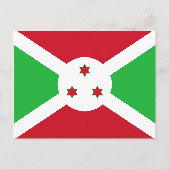 Postal de bandera de Burundi (Anverso)