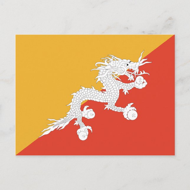 Postal de bandera de Bután (Anverso)