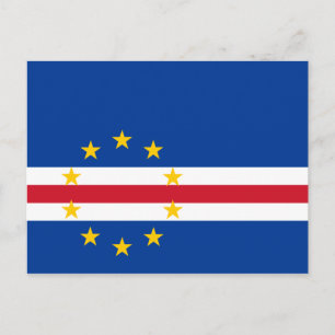 Postal de bandera de Cabo Verde