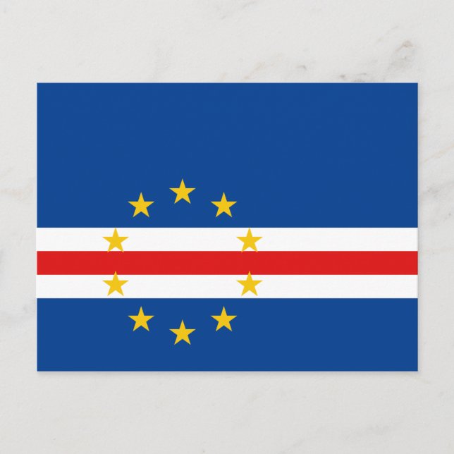 Postal de bandera de Cabo Verde (Anverso)