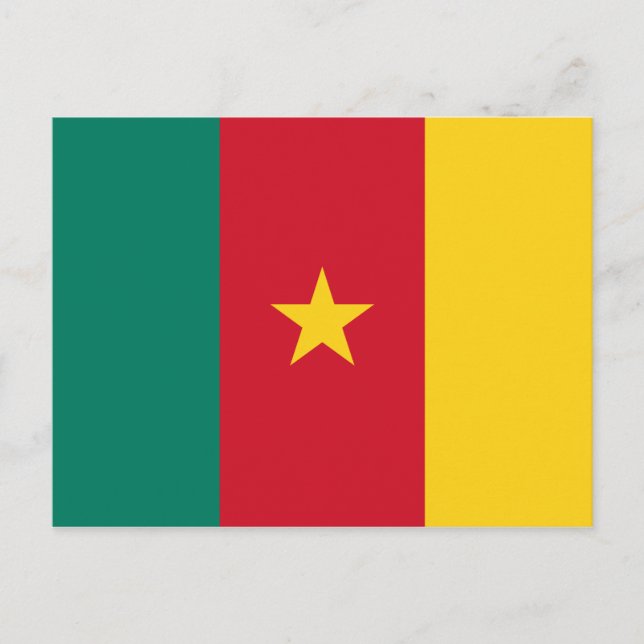 Postal de bandera de Camerún (Anverso)