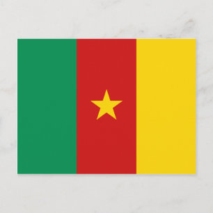 Postal de bandera de Camerún