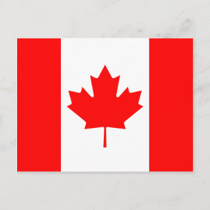 Postal de bandera de Canadá