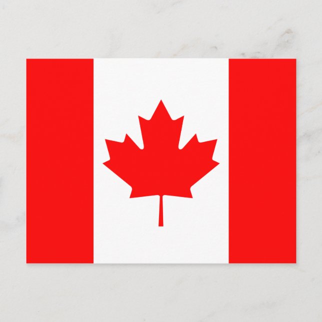 Postal de bandera de Canadá (Anverso)