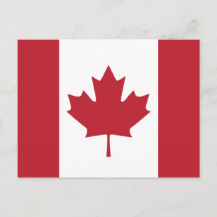 Postal de bandera de Canadá
