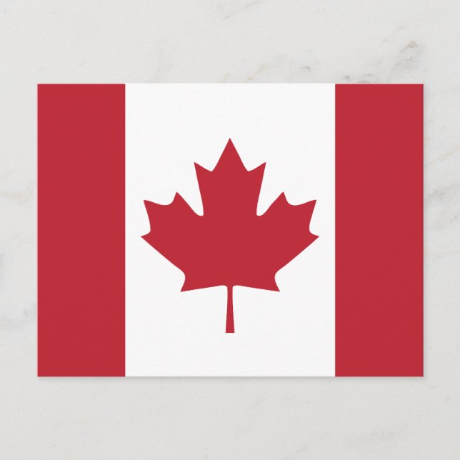 Postal de bandera de Canadá (Anverso)
