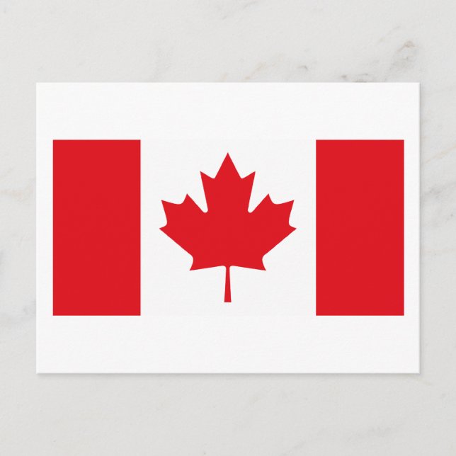 Postal de bandera de Canadá (Anverso)