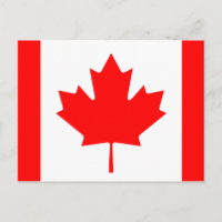 Postal de bandera de Canadá (canadiense)
