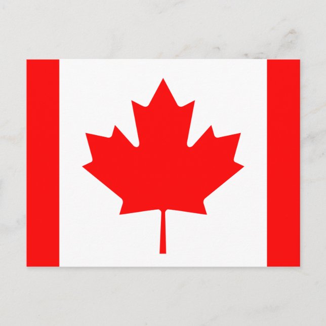 Postal de bandera de Canadá (canadiense) (Anverso)