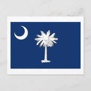 Postal de bandera de Carolina del Sur
