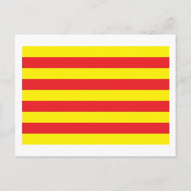 postal de bandera de Cataluña (Anverso)