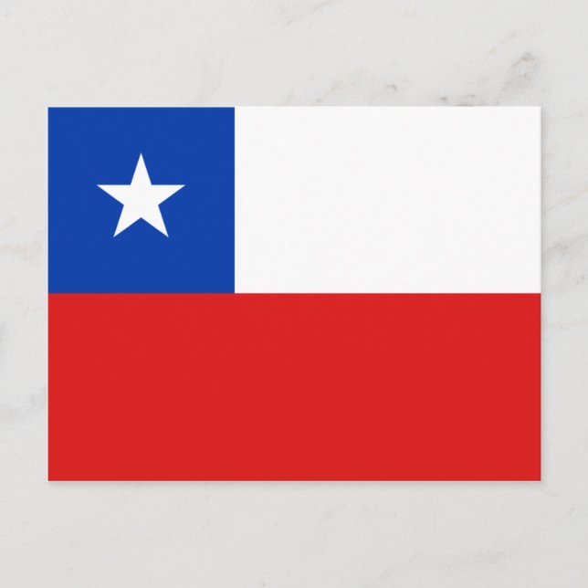 Postal de bandera de Chile (Anverso)