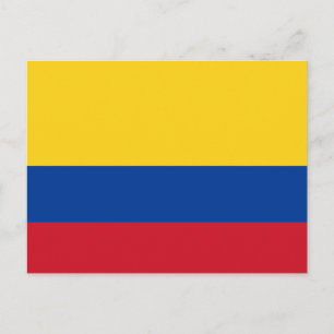 Postal de bandera de Colombia
