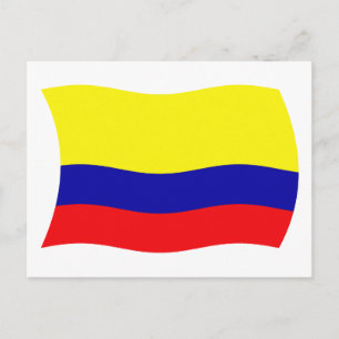 Postal de bandera de Colombia