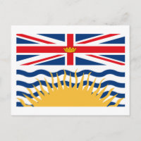 Postal de bandera de Columbia Británica