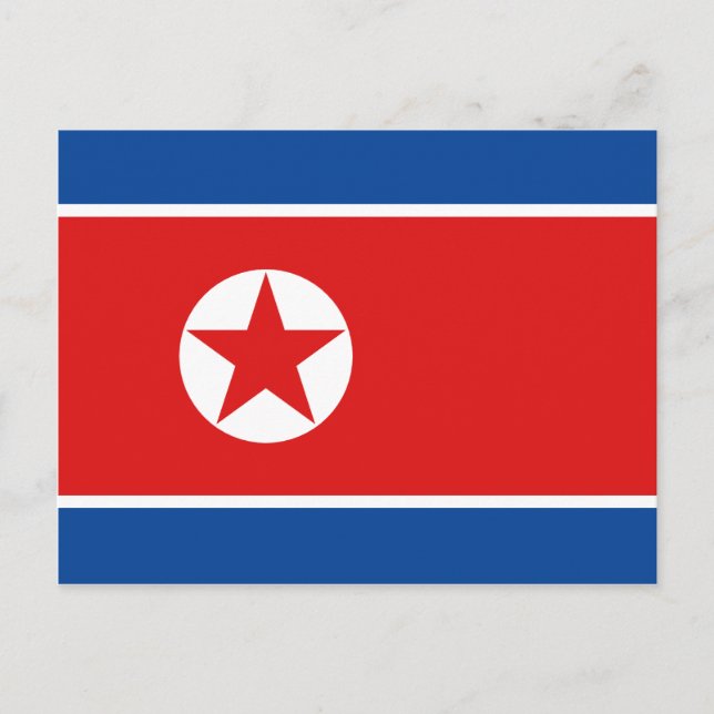 Postal de bandera de Corea del Norte (Anverso)