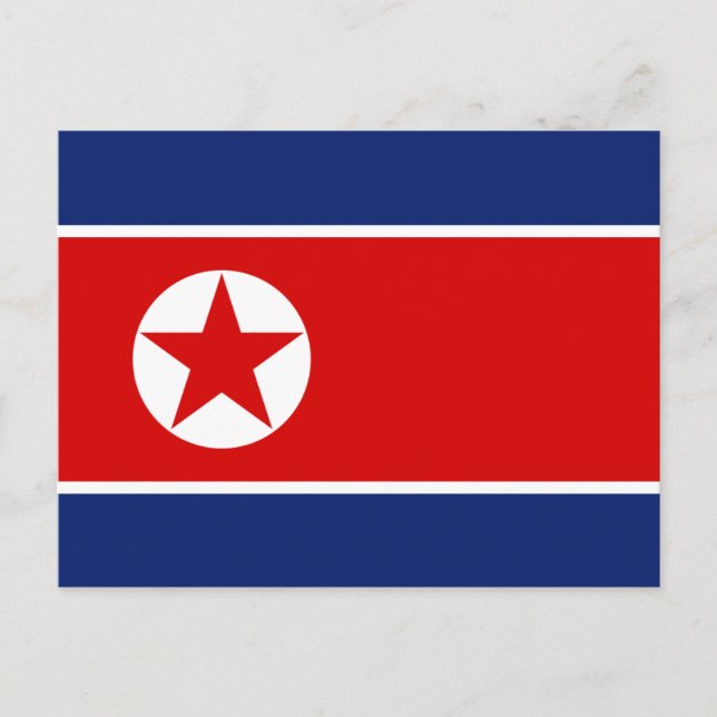 Postal de bandera de Corea del Norte (Anverso)