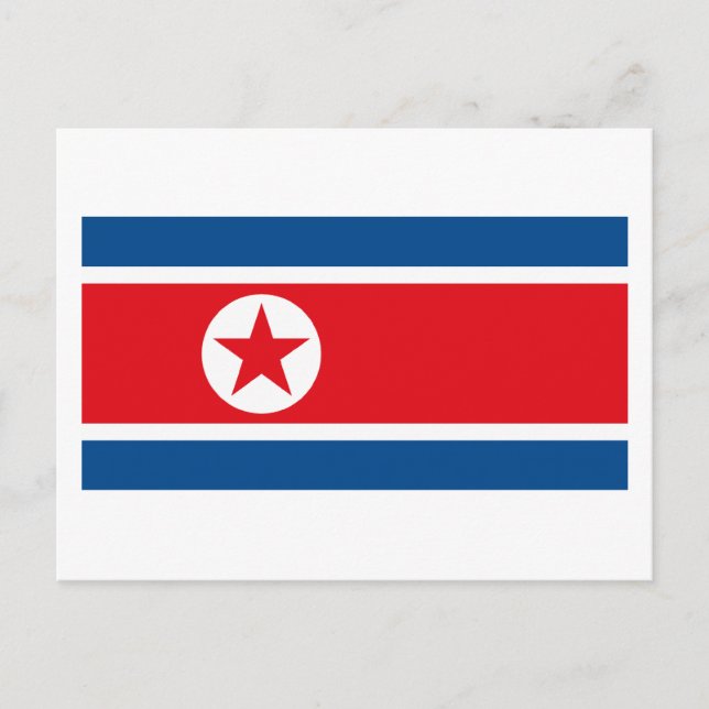 Postal de bandera de Corea del Norte (Anverso)