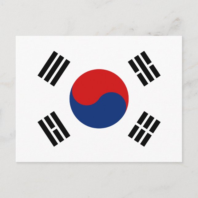 Postal de bandera de Corea del Sur (Anverso)