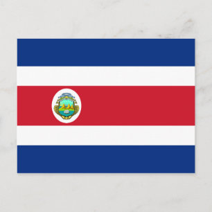 Postal de bandera de Costa Rica