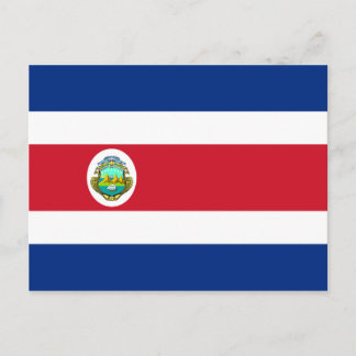 Postal de bandera de Costa Rica