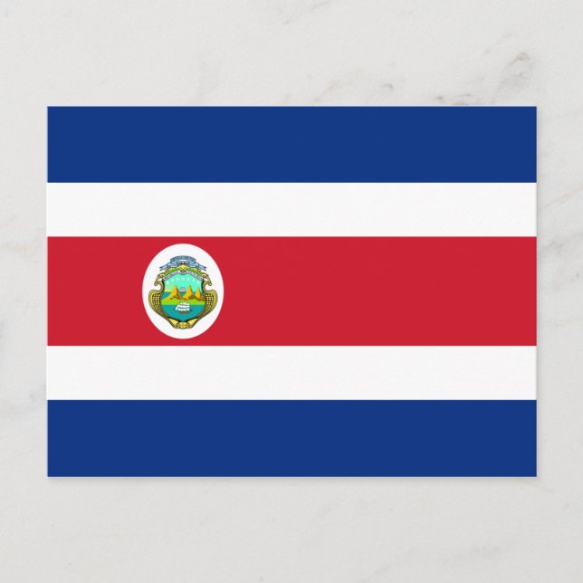 Postal de bandera de Costa Rica (Anverso)