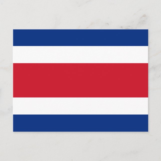 Postal de bandera de Costa Rica (Anverso)