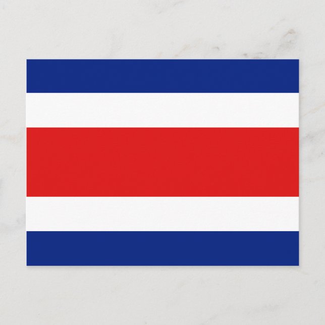 Postal de bandera de Costa Rica (Anverso)