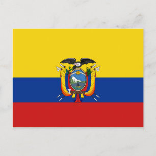 Postal de bandera de Ecuador