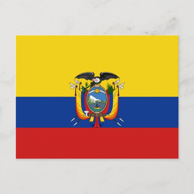 Postal de bandera de Ecuador (Anverso)