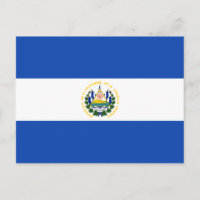 Postal de bandera de El Salvador