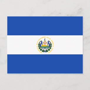 Postal de bandera de El Salvador