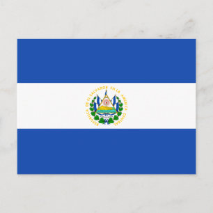 Postal de bandera de El Salvador