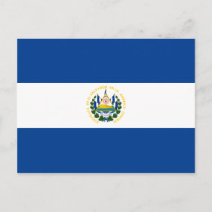 Postal de bandera de El Salvador