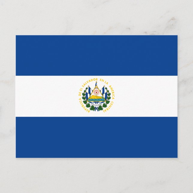 Postal de bandera de El Salvador (Anverso)
