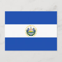 Postal de bandera de El Salvador