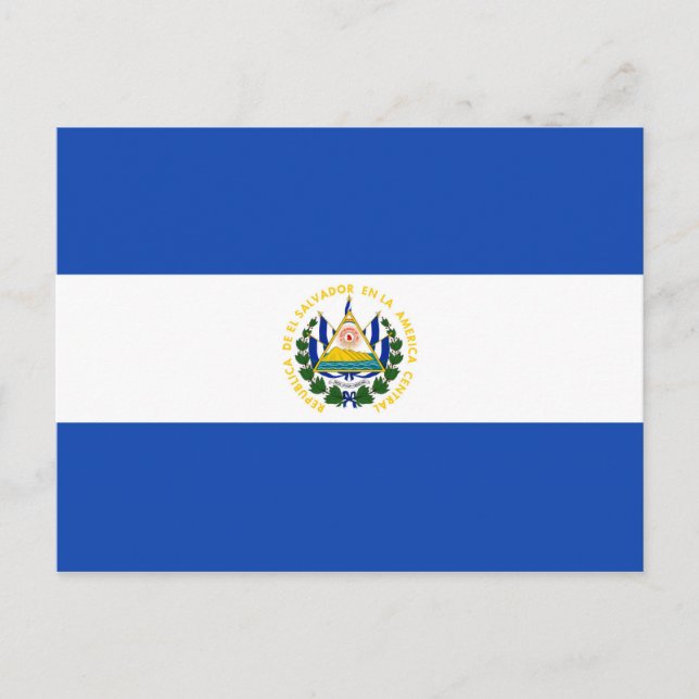 Postal de bandera de El Salvador (Anverso)