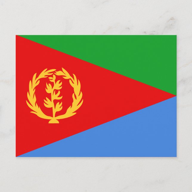 Postal de bandera de Eritrea (Anverso)