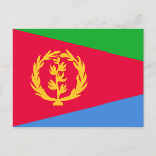 Postal de bandera de Eritrea