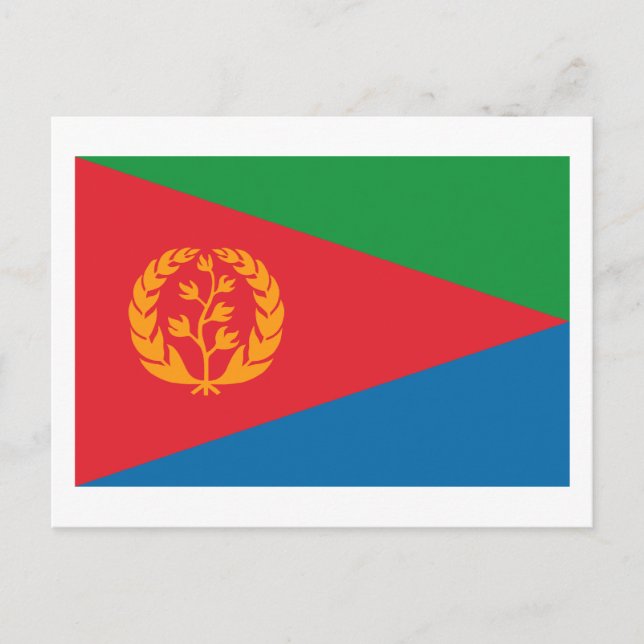 Postal de bandera de Eritrea (Anverso)