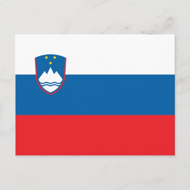 Postal de bandera de Eslovenia (Anverso)