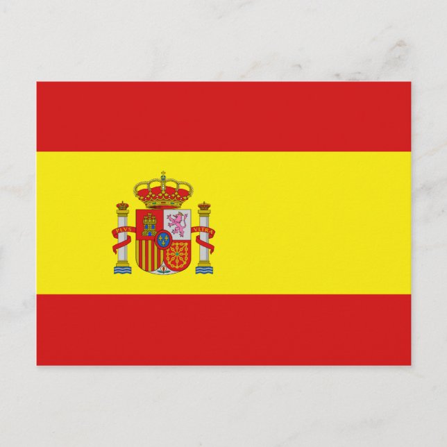 Postal de bandera de España (Anverso)